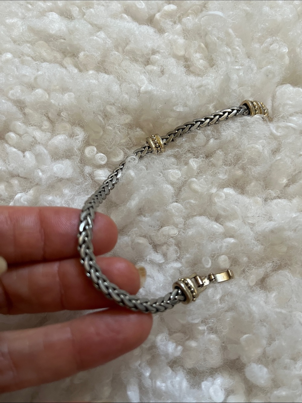 Two-Tone Braided Metal Bracelet - Picture 8 of 8